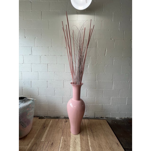 Ceramic Jaru Crackle Glaze Floor Vase, Ceramic, Post-Modern Style, Usa, 1980s For Sale - Image 7 of 7
