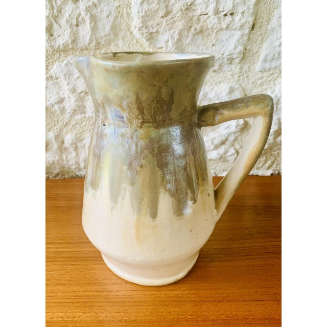 Mid-Century Modern Vintage Glazed Ceramic Pitcher by Jeb, 40s For Sale - Image 3 of 18
