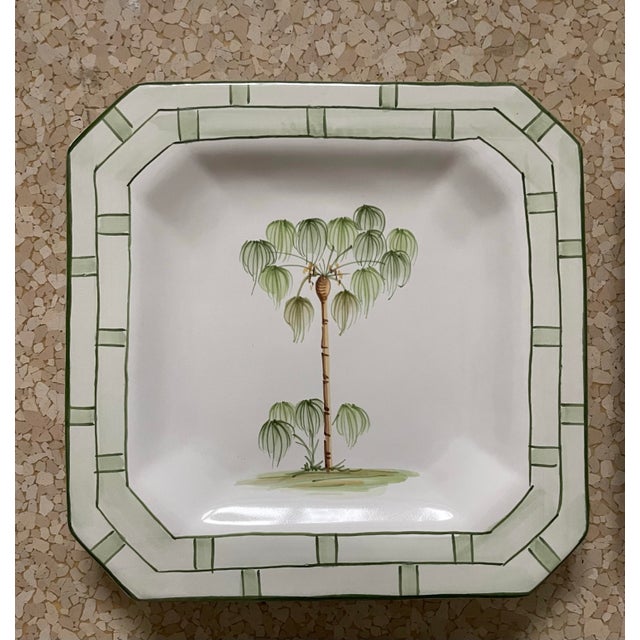 2010s Set of 4 Palm Tree Plates For Sale - Image 5 of 7