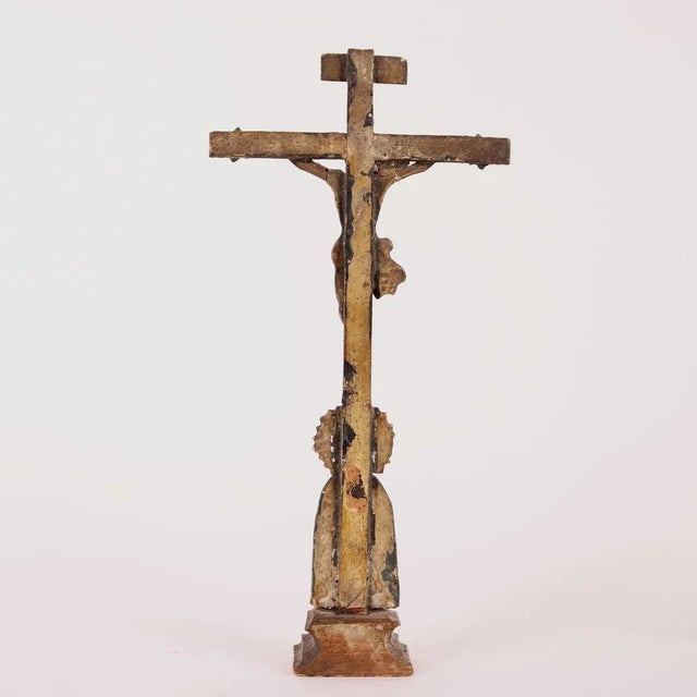 Carved and Lacquered Wood Crucifix For Sale - Image 10 of 11