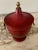French Mid Century French Scarlet and Gold Tole Covered Urn Ice Bucket For Sale - Image 3 of 12