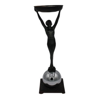 1920s Model T330 Art Deco Flapper Ashtray Stand by the Frankart Metworks Company For Sale