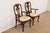 Queen Anne Baker Furniture Georgian Carved Mahogany Armchairs, Pair For Sale - Image 3 of 12
