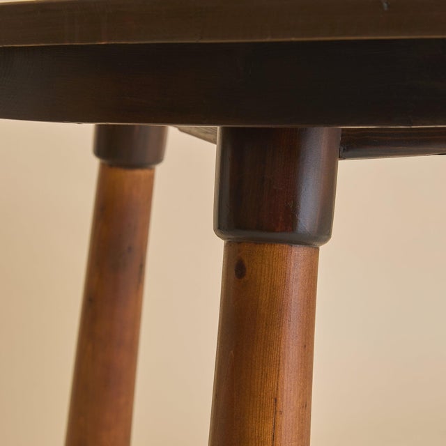 French Wood Dining Table in the manner of Georges Robert, 1960s For Sale - Image 4 of 12