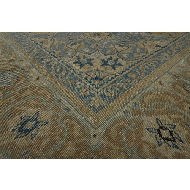 Boho Chic 1970s Vintage Persian Handmade Wool Cotton Orange Area Rug For Sale - Image 3 of 11