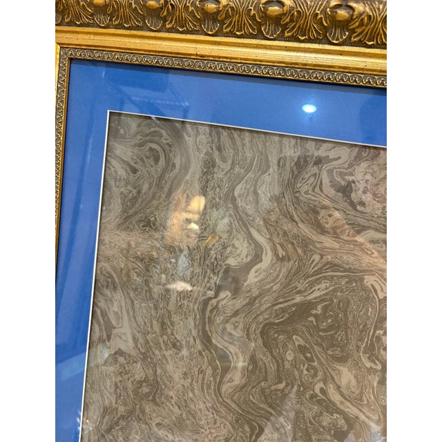 Abstract Abstract Grey Swirl Gilt-Frame Print For Sale - Image 3 of 5