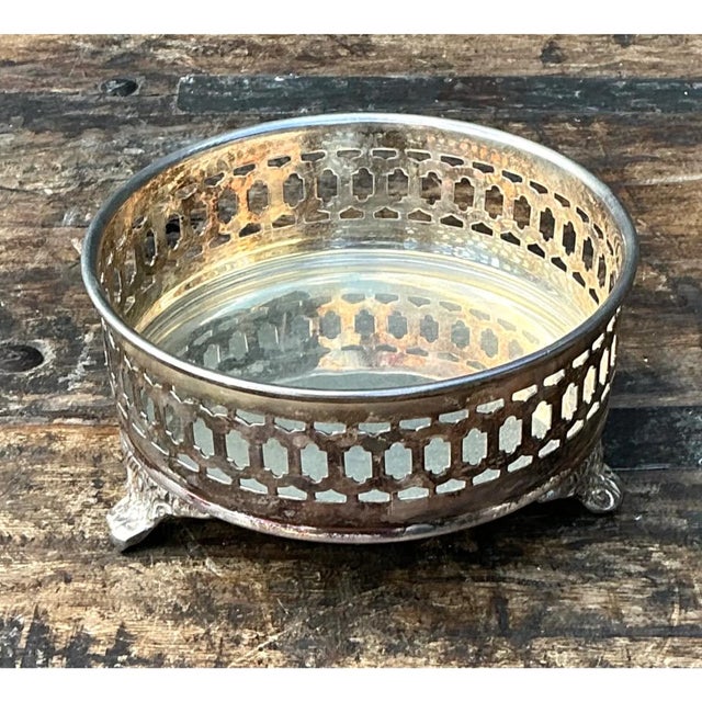 Vintage Silver Plate Wine Coaster For Sale - Image 12 of 12