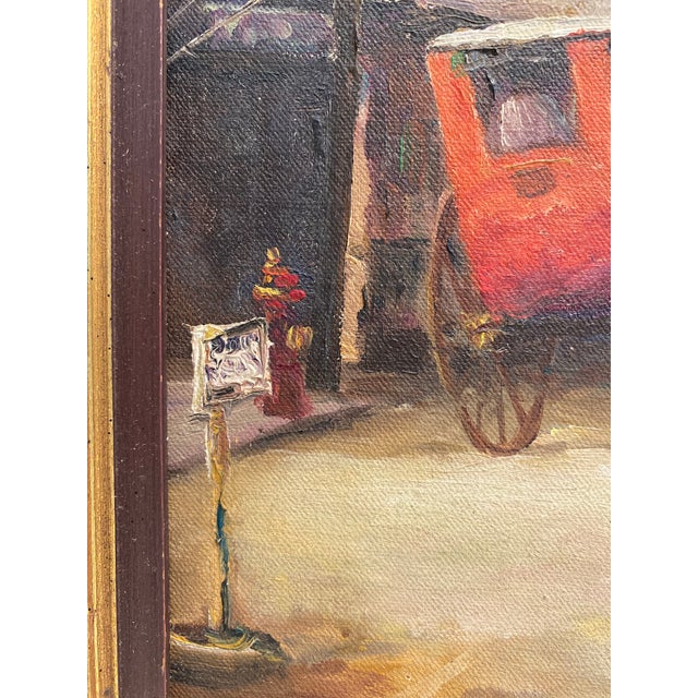 Elias Laxa Well-Listed Philippine Artist Rare 1964 Street Scene Painting For Sale - Image 11 of 11