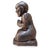 Burmese Monk in Carved Wood, Early 1900s For Sale - Image 4 of 8