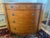 Brown 1940s Romweber Federal Revival Inlaid Demilune Chest in Bookmatched Veneers For Sale - Image 8 of 11