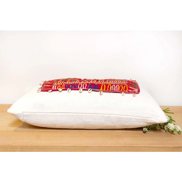 Festive Himalayas Tribal Antique Linen Pillow For Sale - Image 4 of 7