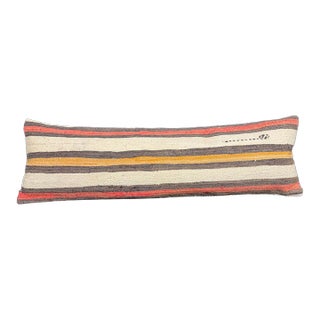 Turkish Hemp Pillow Cushion Natural Beige Brown Cushion Cover 14x45 For Sale
