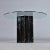 Art Deco Round Glass Dining Table With Black Marble Pedestal Base For Sale - Image 3 of 11