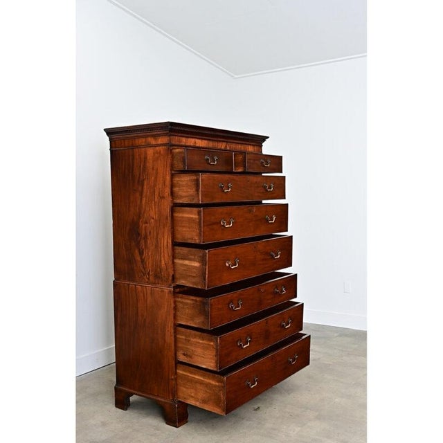 English 19th Century Mahogany Chest on Chest For Sale - Image 9 of 13