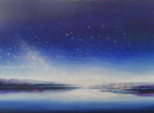 Barbara Hubert, Night of Falling Stars, 2025, Oil on Canvas