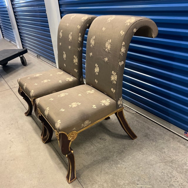 Puccini Slipper Chairs by Rose Tarlow Melrose House- A Pair For Sale - Image 11 of 12
