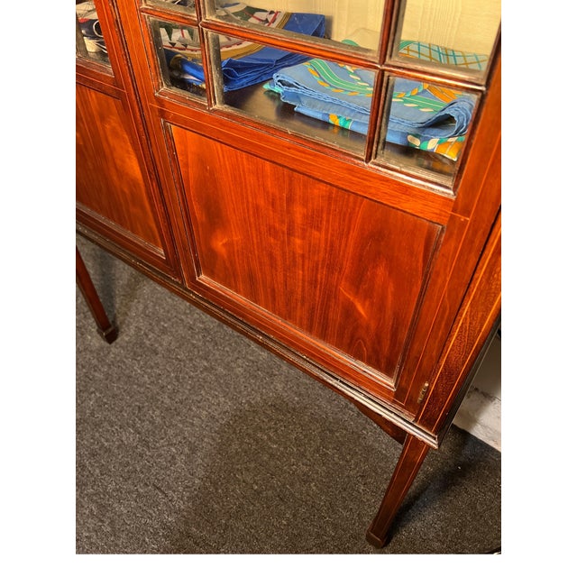 Sienna Edwardian Mahogany Vitrine Cabinet For Sale - Image 8 of 12