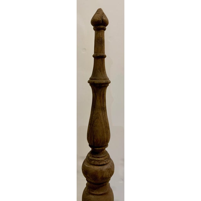 Asian Asian Wood Artifact Post on Stand For Sale - Image 3 of 6