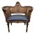 Louis XV Italian Carved Wood and Cane Back Armchair, 1960s For Sale