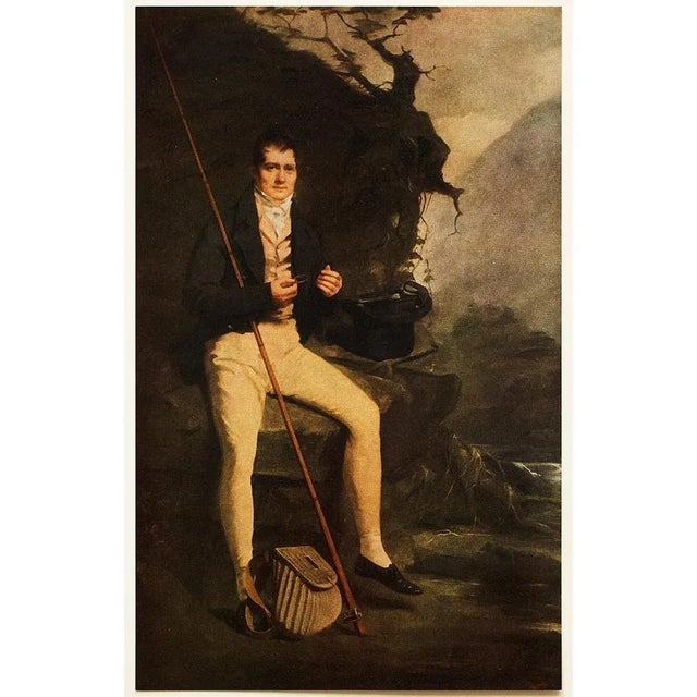 Paper 1956 After Henry Raeburn "Lieutenant-Colonel Bryce Mid-Century Modernurdo", Vintage Full-Color Print For Sale - Image 7 of 8