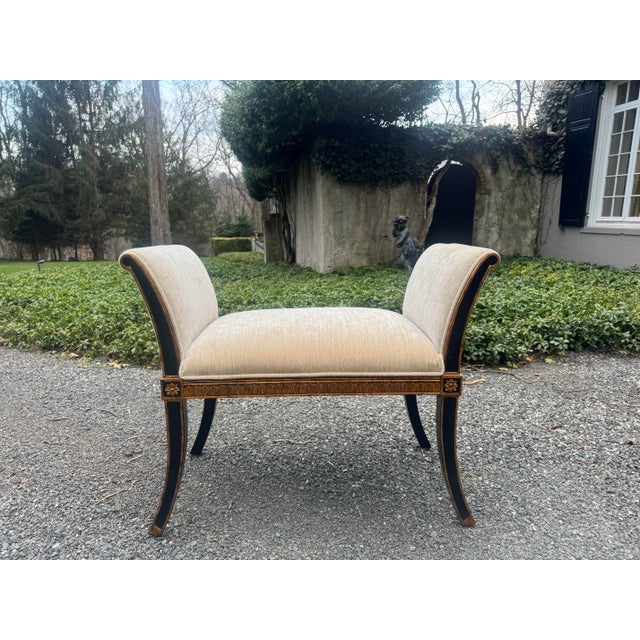 Classic Style Carved Window Bench by Maitland Smith For Sale - Image 9 of 12