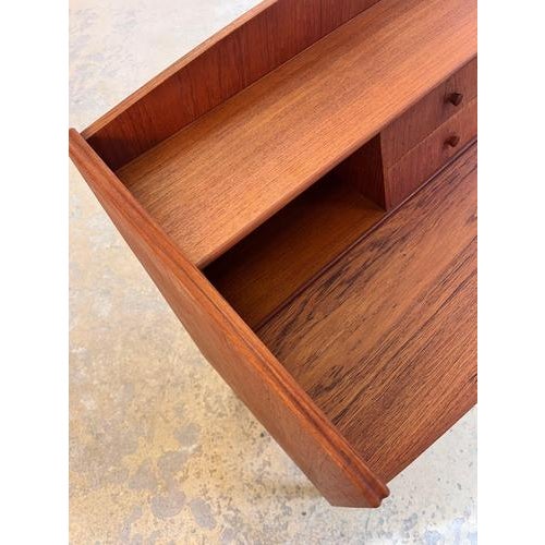 Wood Danish Secretaire in Teak For Sale - Image 7 of 11