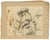 William Lock the Younger, Portrait Studies of Man in Profile, 1780, Charcoal Drawing For Sale - Image 6 of 6
