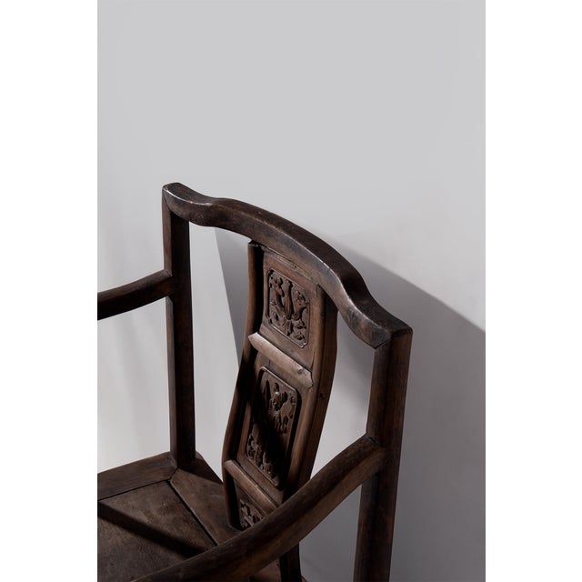 Late 19th Century Traditional Ming Style Southern Officials Chair, 1650s For Sale - Image 5 of 10