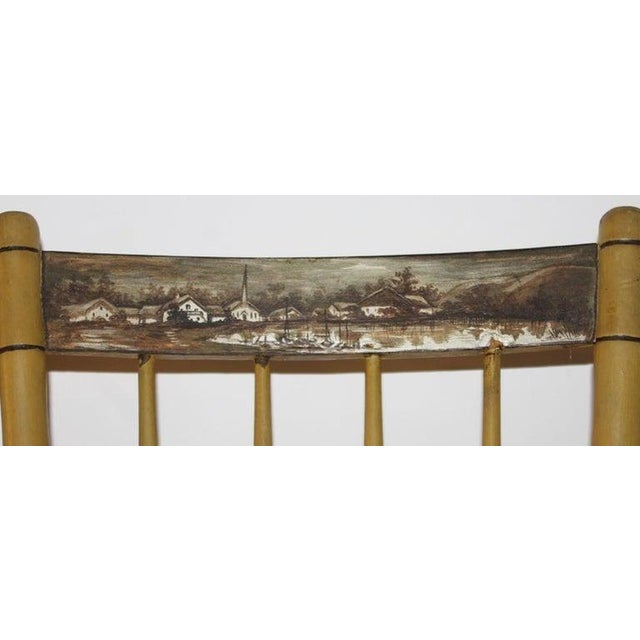 19th Century Painted Country Scenes Side Chairs - Set of 4 For Sale - Image 11 of 11