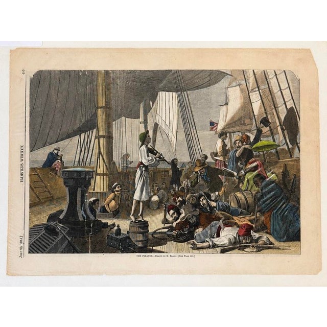 Mid 19th Century The Pirates, Original Print Harper's Weekly, July 1861 For Sale - Image 5 of 5