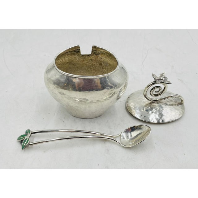 Vintage Emilia Castillo Taxco Creamer Pitcher, Covered Sugar Bowl & Spoon For Sale - Image 14 of 18
