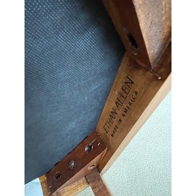 Brown 1990s Ethan Allen Country Crossing Dining Side Chair For Sale - Image 8 of 9