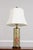 Age: Approx. 30 Years Old Details: Chinese Design Floral Motif Wood Base Stunning Reverse Painted Cylinder Glass Column...