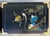 Pair of 1970s Chinoiserie Black Lacquer Nightstands With Hand-Painted Birds & Brass Hardware For Sale - Image 9 of 17