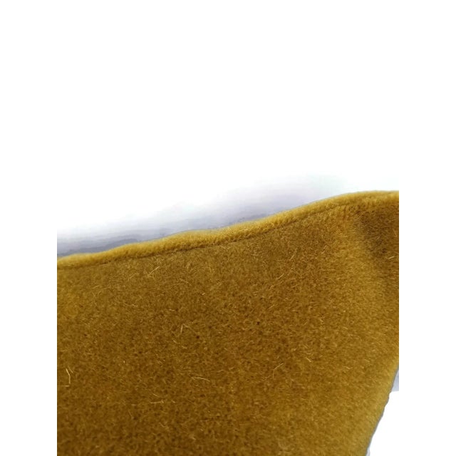 S. Harris Ankara Mohair Amber Velvet Pillow Cover - 20” X 20” For Sale - Image 4 of 5