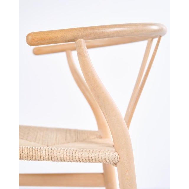 Model CH24 Wishbone Chairs in Beech and Cord by Hans J. Wegner for Carl Hansen & Søn, 1970s, Set of 6 For Sale - Image 12 of 17
