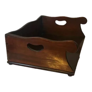 Antique Edwardian Mahogany Book Shelf Caddy or Tray
