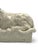 Ivory Pair of Mid-Century Italian Crackle-Glazed Ceramic Recumbent Lions For Sale - Image 8 of 10