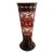 Large Bohemian Czech Ruby Cut to Clear Glass Vase, 15.75", Hand Blown For Sale