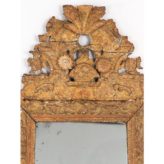Wood Ornate Baroque Style Giltwood Carved Mirror, Sweden Late 19th C. For Sale - Image 7 of 10