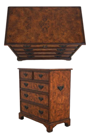 Theodore Alexander George III Burl Wood Bachelors Chest
