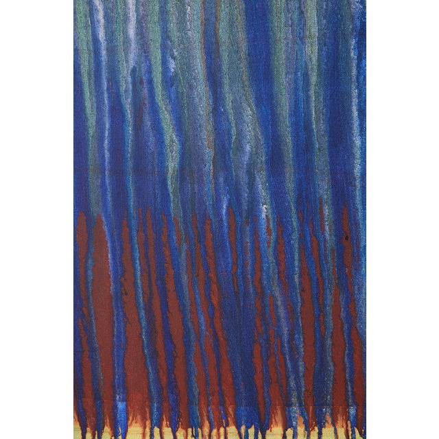 Colour washes of blue red and yellow. Part of the artist’s ongoing practice, where he intuitively paints for a few hours...