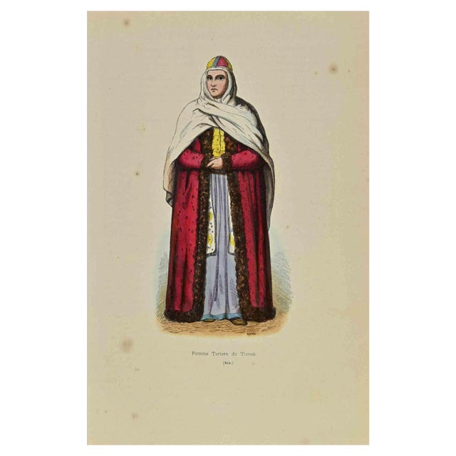 Auguste Wahlen, Tomsk Tartar Woman, Lithograph, 1844 For Sale
