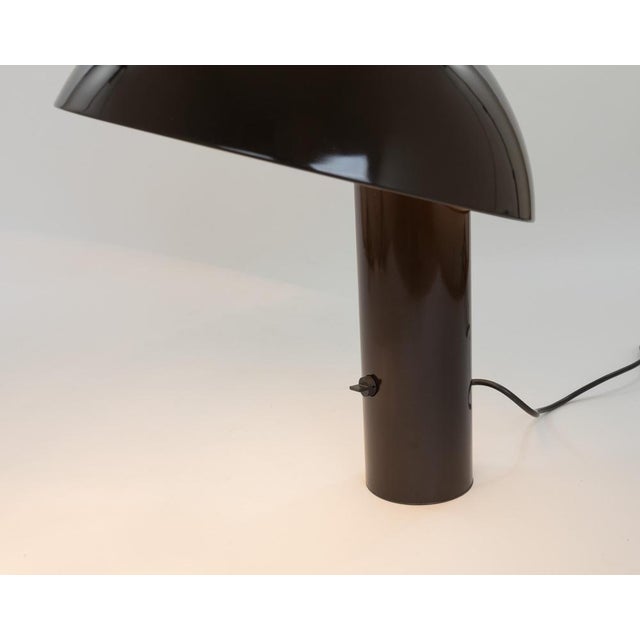 Metal Brown Vaga Table Lamp by Franco Mirenzi for Valenti, 1970s For Sale - Image 7 of 9