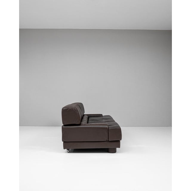 Brown 1970s Brazilian Leather Sofa By Percival Lafer For Sale - Image 8 of 12