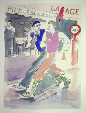 Milivoj Uzelac, The March, Original Lithograph