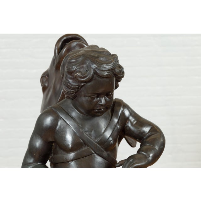Greco-Roman Bronze Fountain with Putto Riding Dolphin, Lost-Wax Technique For Sale - Image 10 of 15