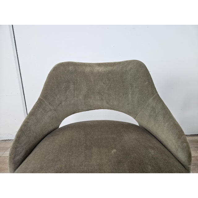 Fabric Armchairs with Wooden Legs and Adjustable Brass Feet, 1960, Set of 2 For Sale - Image 6 of 14