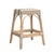 Cream Robias 24.5 in. Seat Height Rectangular Rattan Backless Counter Stool with Footrest, Tan/White Stripe/ Natural Rattan Frame For Sale - Image 8 of 8
