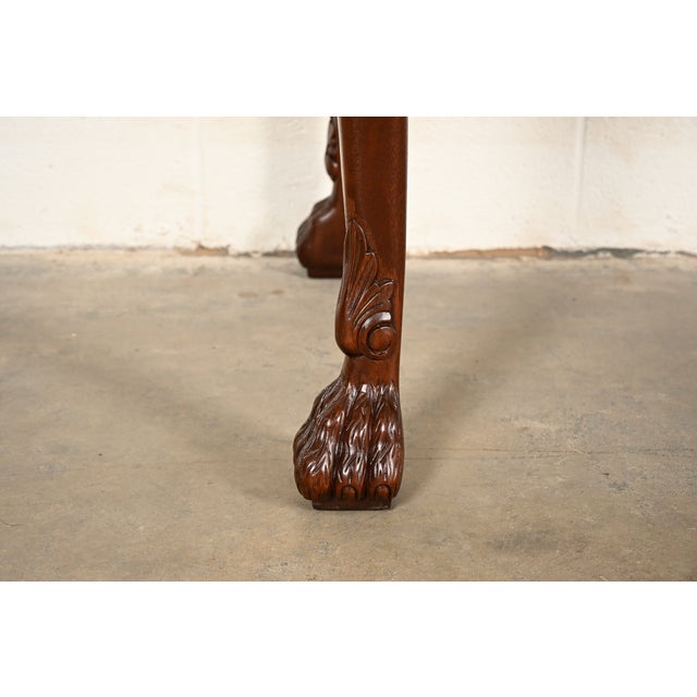 Baker Furniture Georgian Carved Mahogany Console or Sofa Table, Newly Refinished For Sale - Image 9 of 15